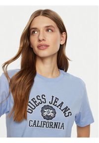 Guess Jeans T-Shirt W5RI43 K8HM0 Niebieski Regular Fit. Kolor: niebieski. Materiał: bawełna #4