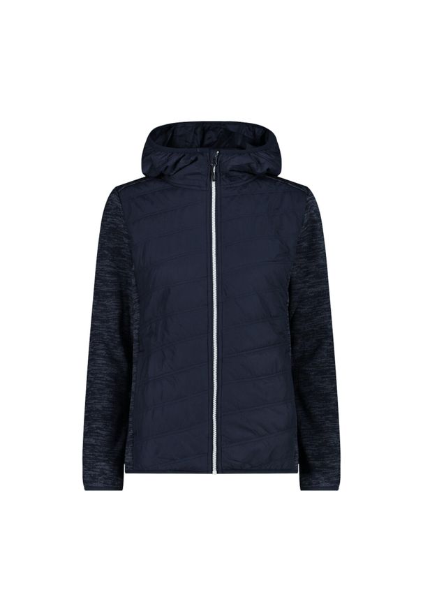 Damska kurtka z kapturem CMP. Typ kołnierza: kaptur. Kolor: niebieski. Materiał: polar, puch