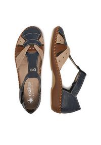 Rieker Sandały CEO-M1655-14 Granatowy. Kolor: niebieski. Materiał: skóra #8