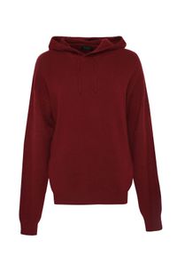 TOP SECRET - Bluza swetrowa z miękkiej dzianiny. Kolor: czerwony. Materiał: dzianina. Długość rękawa: długi rękaw. Długość: długie. Wzór: gładki. Sezon: zima, jesień #4