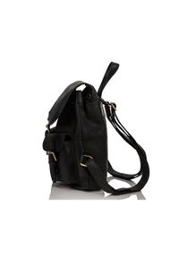 Zestaw damski skórzany PAOLO PERUZZI ZZ-06 czarny plecak i portfel. Kolor: czarny. Materiał: skóra. Styl: klasyczny, vintage, elegancki, retro #1