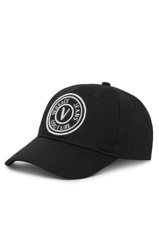 Versace Jeans Couture Czapka z daszkiem 78VAZK26 Czarny. Kolor: czarny. Materiał: bawełna, materiał