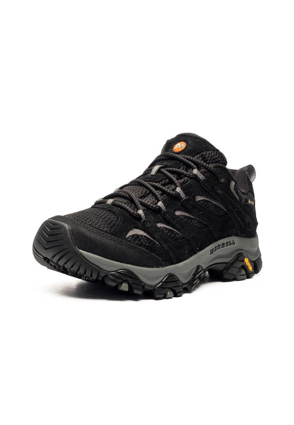 Buty turystyczne męskie Merrell Moab 3 GTX. Kolor: czerwony, czarny, szary, wielokolorowy. Materiał: skóra. Szerokość cholewki: normalna. Technologia: Gore-Tex. Sport: turystyka piesza