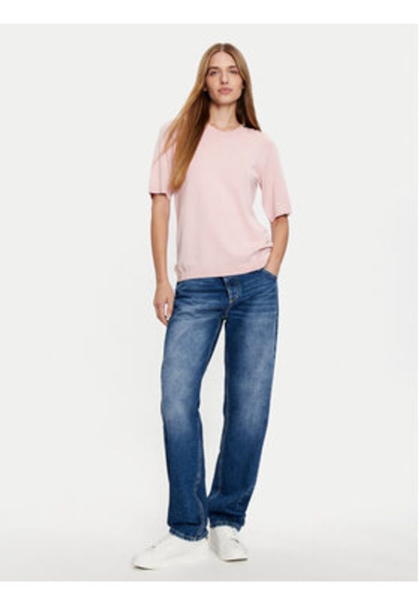 Fransa Bluzka Clia 20614192 Różowy Regular Fit. Kolor: różowy. Materiał: syntetyk, wiskoza