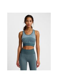 Biustonosz dla kobiet Hummel Top. Kolor: wielokolorowy, niebieski, zielony. Sport: joga i pilates, fitness #1