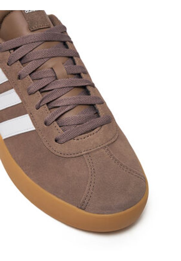 Adidas - adidas Sneakersy VL Court 3.0 JP7536 Brązowy. Kolor: brązowy. Materiał: zamsz, skóra