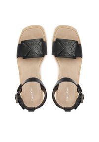 Calvin Klein Espadryle Wedge Espad 70 Embl Lth HW0HW02897 Czarny. Kolor: czarny. Materiał: skóra #5