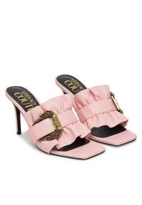 Versace Jeans Couture Klapki 78VA3S70 Różowy. Kolor: różowy. Materiał: skóra #4