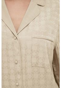 Guess piżama damska kolor beżowy satynowa. Kolor: beżowy. Materiał: satyna #6