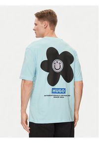 Hugo T-Shirt Noretto 50513214 Niebieski Regular Fit. Kolor: niebieski. Materiał: bawełna #3