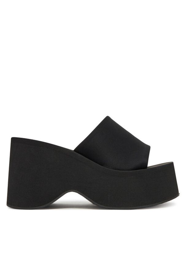 DeeZee Klapki E2485-1 Czarny. Kolor: czarny. Materiał: materiał