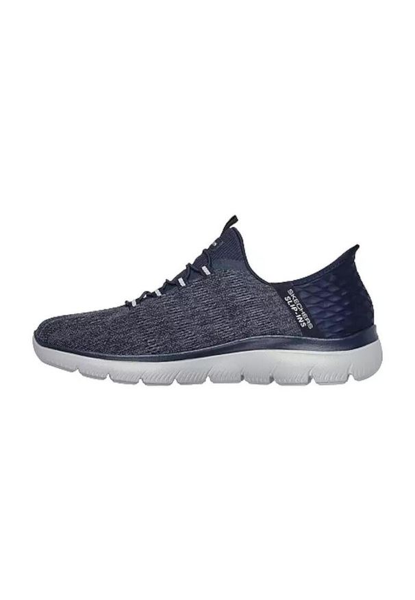 skechers - Tenisówki Skechers Model Summits - Key Pace Slip-ins Kolor Niebieski. Kolor: niebieski. Materiał: materiał, syntetyk, tkanina. Szerokość cholewki: normalna. Sport: turystyka piesza