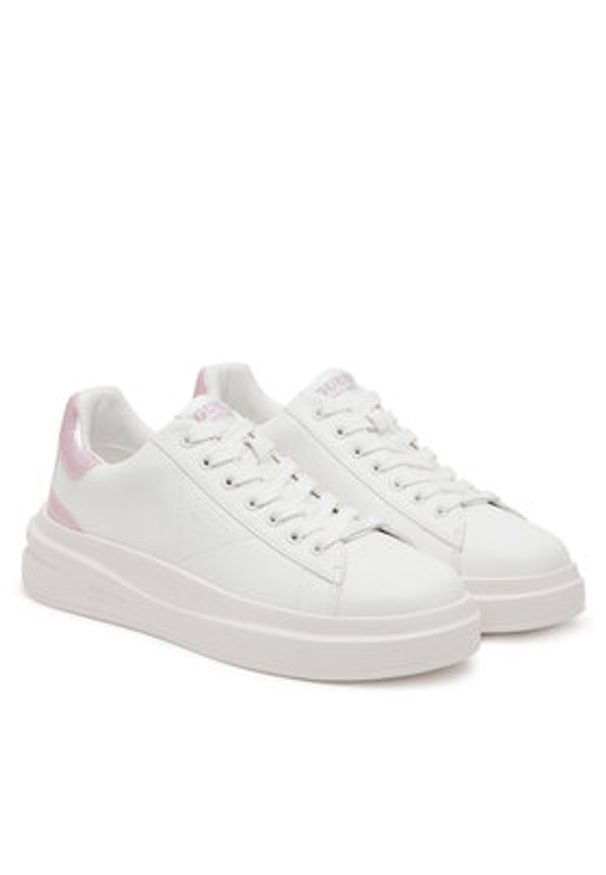 Guess Sneakersy FLJBIN LEA12 Biały. Kolor: biały. Materiał: skóra