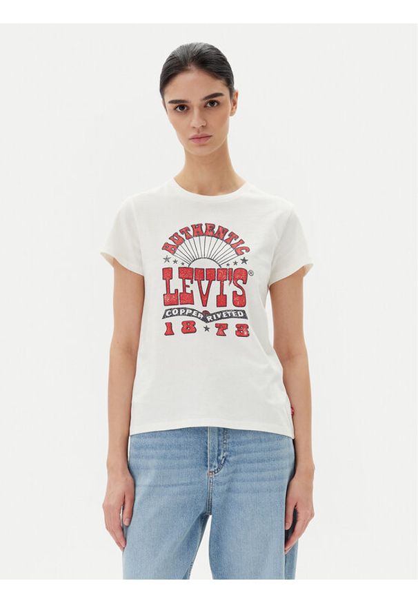 Levi's® T-Shirt Perfect 17369-3024 Biały Standard Fit. Kolor: biały. Materiał: bawełna