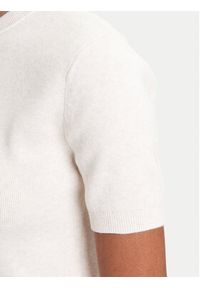 Tommy Jeans Sweter Essential DW0DW19336 Beżowy Regular Fit. Kolor: beżowy. Materiał: bawełna