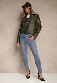 Renee - Niebieskie Jeansy Skinny High Waist Melarrii. Okazja: na co dzień. Stan: podwyższony. Kolor: niebieski. Wzór: gładki. Styl: klasyczny, casual