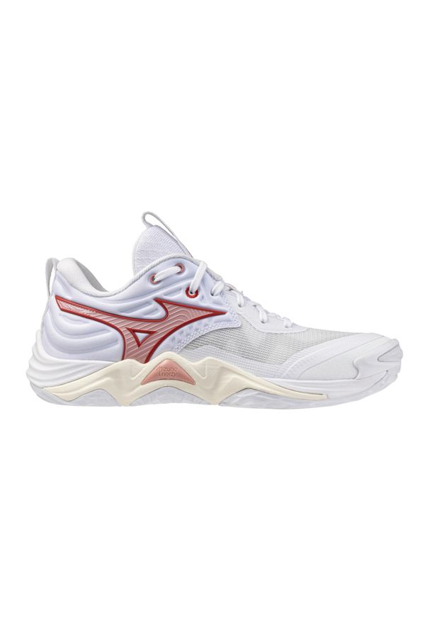 Damskie buty halowe Mizuno Wave Momentum Elite. Kolor: biały. Model: Mizuno Wave. Sport: siatkówka