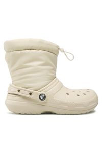 Crocs Botki Classic Lined Neo Puff Boot 206630 Beżowy. Kolor: beżowy