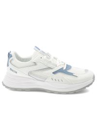 Big-Star - Białe Sneakersy Big Star Sportowe Obuwie Damskie. Okazja: na co dzień, na spacer. Zapięcie: sznurówki. Kolor: biały. Materiał: syntetyk, materiał. Szerokość cholewki: normalna. Sport: turystyka piesza #7