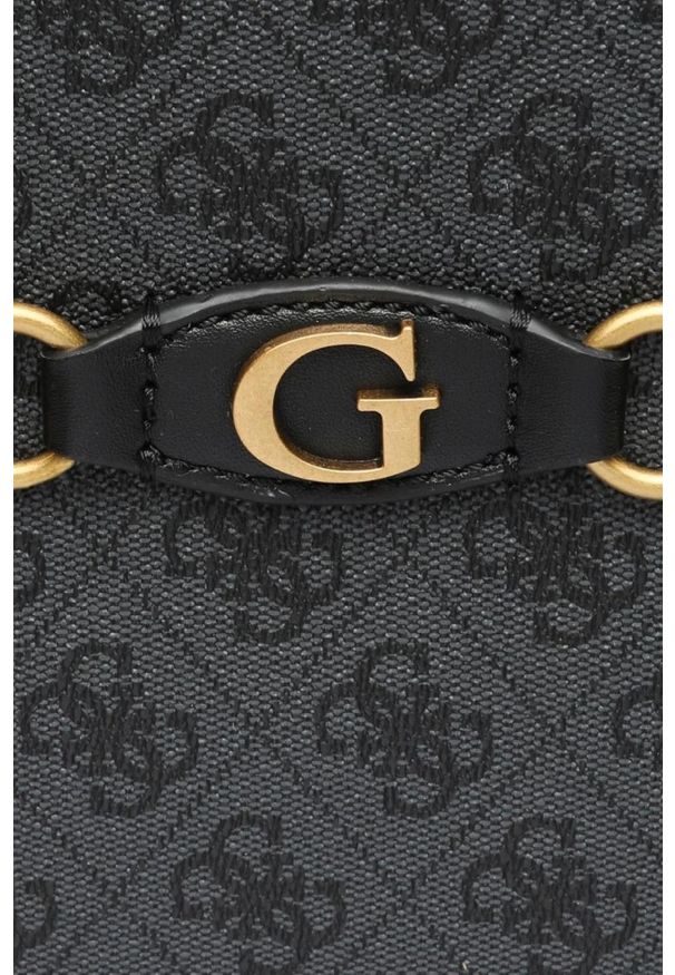 Guess - GUESS Szara torebka Izzy 2 Compartment. Kolor: szary. Materiał: skórzane