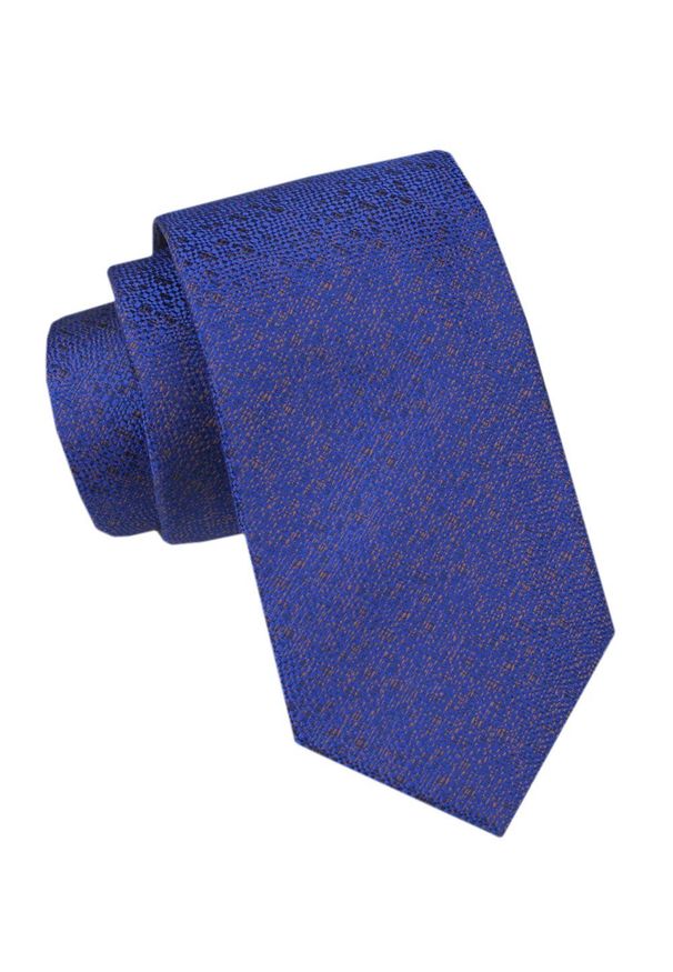Krawat Męski - Alties - Niebiesko-Brązowy Melanż. Kolor: niebieski. Materiał: tkanina. Wzór: melanż. Styl: elegancki, wizytowy