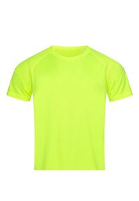Stedman - Męska Koszulka Active 140 Raglan Z Kontrastowym Kołnierzykiem. Typ kołnierza: kołnierzyk kontrastowy. Kolor: żółty. Długość rękawa: raglanowy rękaw
