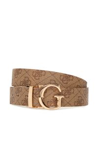 Guess Pasek Damski BW9266 P5330 Beżowy. Kolor: beżowy. Materiał: skóra