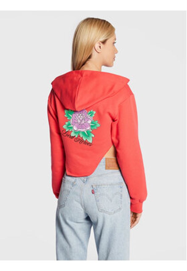 Local Heroes Bluza Rose AW22S0004 Czerwony Relaxed Fit. Kolor: czerwony. Materiał: syntetyk