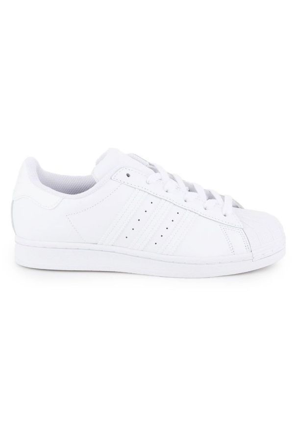 Adidas - Buty adidas Superstar W FV3285 białe. Zapięcie: pasek. Kolor: biały. Materiał: materiał, syntetyk, skóra, guma. Szerokość cholewki: normalna. Wzór: jodełka, paski. Model: Adidas Superstar