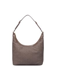 Calvin Klein Torebka Emblem Aop Sueded M Shoulder Bag LV04F3881G Beżowy. Kolor: beżowy. Materiał: skórzane #1