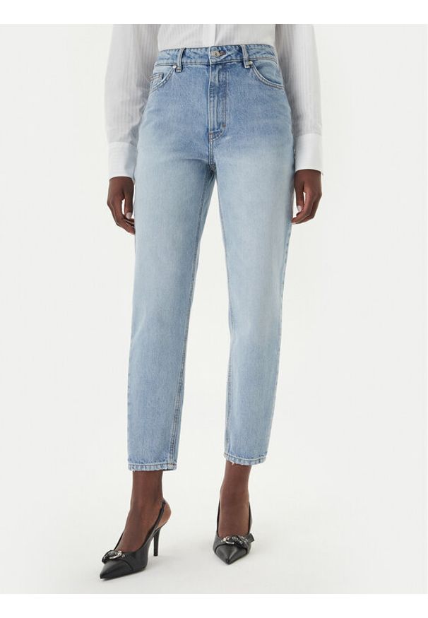 Hugo - HUGO Jeansy Garlene 50556975 Błękitny Mom Fit. Kolor: niebieski