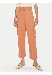 TwinSet - TWINSET Spodnie materiałowe 241TT2052 Pomarańczowy Loose Fit. Kolor: pomarańczowy. Materiał: bawełna #1