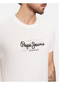 Pepe Jeans T-Shirt Castle PM509204 Biały Regular Fit. Kolor: biały. Materiał: bawełna #4