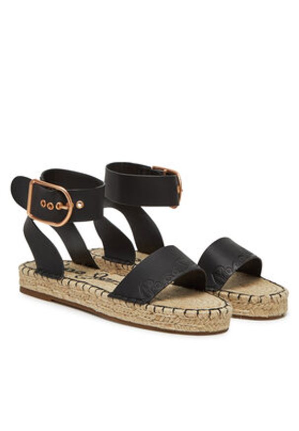 Pepe Jeans Espadryle PLS90681 Czarny. Kolor: czarny. Materiał: skóra