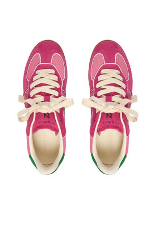 Nokwol Sneakersy August Różowy. Kolor: różowy. Materiał: zamsz, skóra