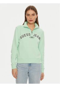 Guess Jeans Bluza W5RQ25 K68I4 Zielony Regular Fit. Kolor: zielony. Materiał: bawełna #1