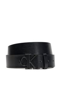 Calvin Klein Pasek Męski Ck Buckle Tumbled 35Mm LV04D7016G Czarny. Kolor: czarny. Materiał: skóra