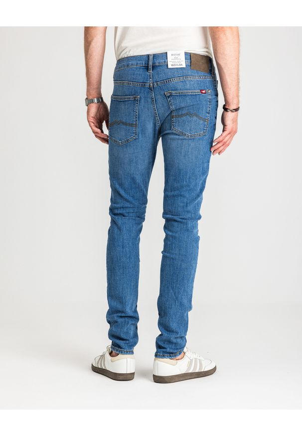 Męskie Spodnie Jeansowe Mustang Style Frisco Skinny Denim Blue 1017117 5000 682