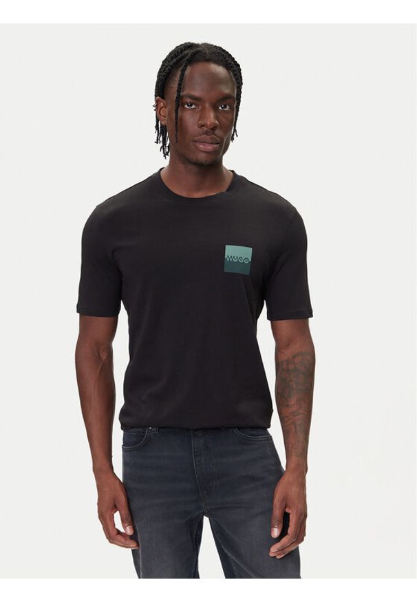 Hugo - HUGO T-Shirt Dapusi 50544458 Czarny Regular Fit. Kolor: czarny. Materiał: bawełna