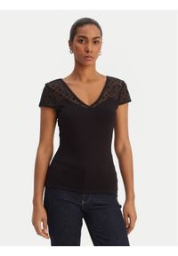 Morgan Bluzka 251-DFLO Czarny Slim Fit. Kolor: czarny. Materiał: wiskoza #1