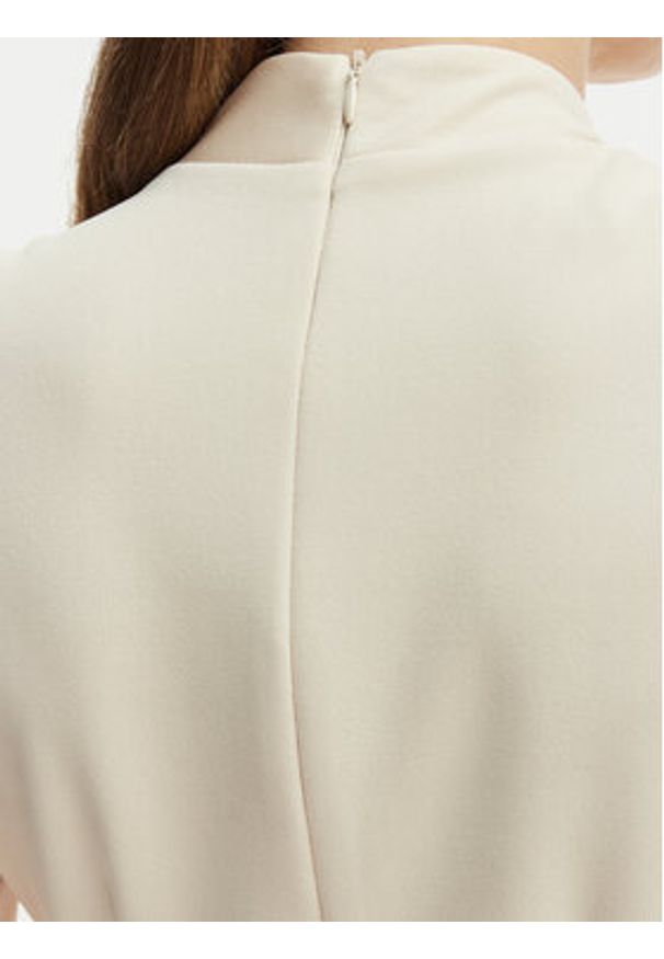 Rinascimento Sukienka koktajlowa CFC0128108003 Beżowy Slim Fit. Kolor: beżowy. Materiał: syntetyk. Styl: wizytowy