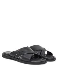 TOMMY HILFIGER - Tommy Hilfiger Klapki Premium Hilfiger Cc Lth Sandal FM0FM05504 Czarny. Kolor: czarny. Materiał: skóra #5