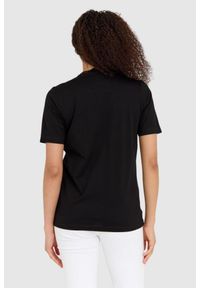 DSQUARED2 Czarny t-shirt damski z logo icon. Kolor: czarny. Materiał: bawełna #4