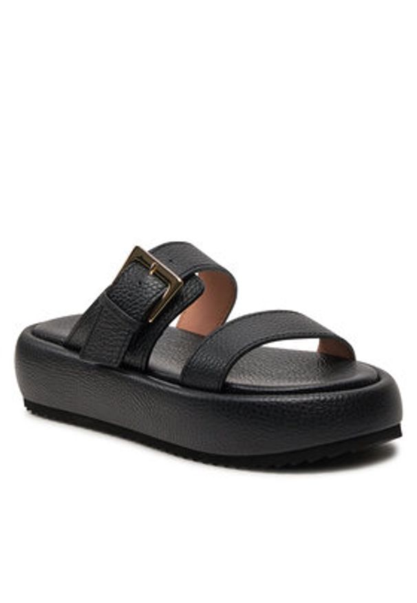 Pollini Klapki SA28245I0ITD0000 Czarny. Kolor: czarny. Materiał: skóra