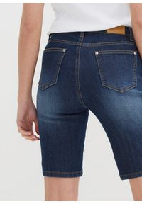 bonprix - Bermudy dżinsowe Slim Fit mid waist. Kolor: niebieski #3