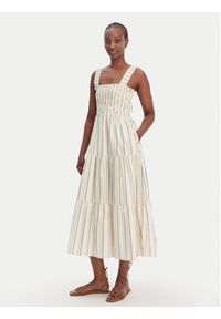 Seafolly Sukienka letnia Faithfull 55649-DR Beżowy Regular Fit. Kolor: beżowy. Materiał: wiskoza. Sezon: lato #2