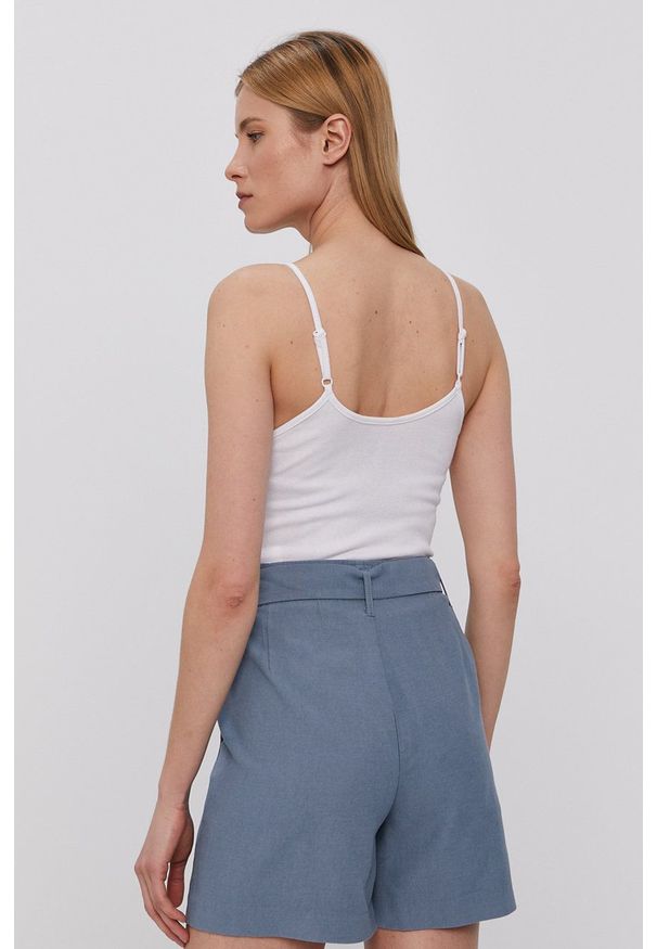 only - Only - Szorty. Okazja: na co dzień. Stan: podwyższony. Kolor: niebieski. Materiał: tkanina. Styl: casual
