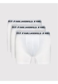 Karl Lagerfeld - KARL LAGERFELD Komplet 3 par bokserek Logo Trunks 211M2102 Biały. Kolor: biały. Materiał: bawełna #1