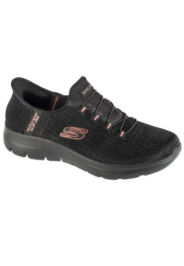 skechers - Buty sportowe Sneakersy damskie, Slip-Ins: Summits - Key Pace. Kolor: czarny. Model: Skechers Sport. Sport: turystyka piesza