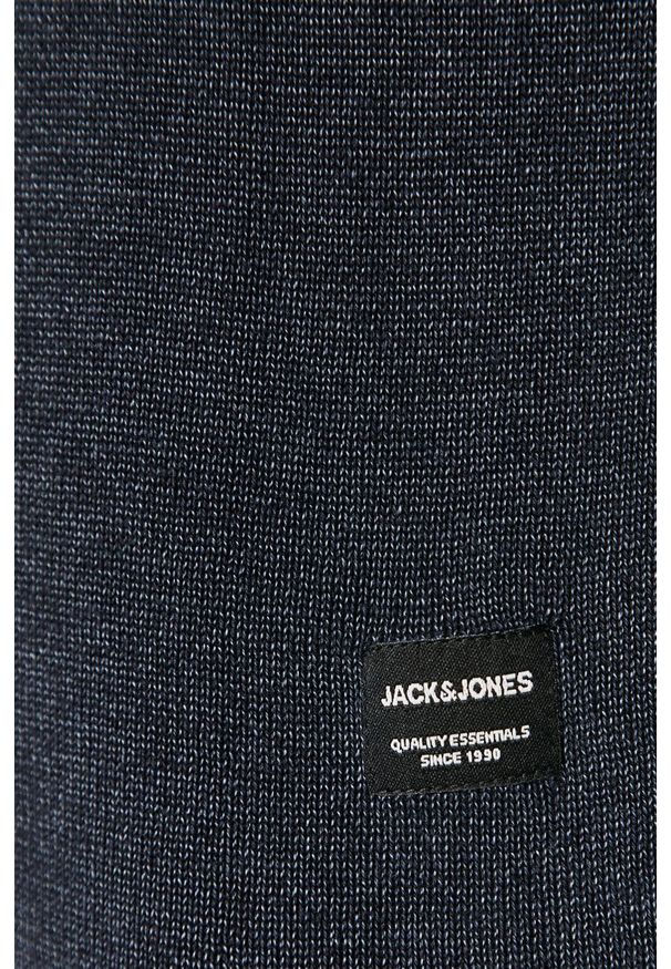 Jack & Jones - Sweter. Okazja: na co dzień. Kolor: niebieski. Materiał: materiał, dzianina. Styl: casual